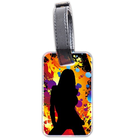 Clap Girl Luggage Tag (two sides) from ArtsNow.com Back