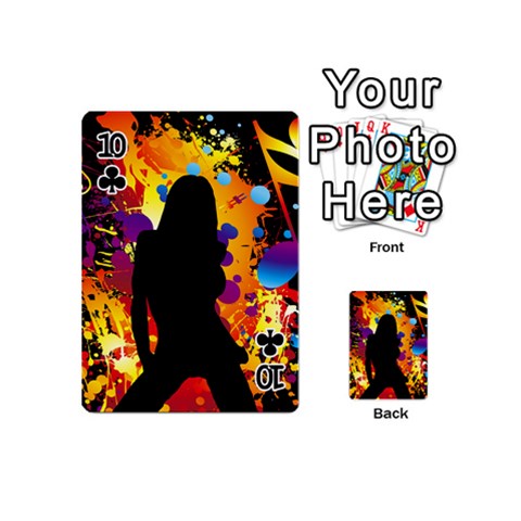 Clap Girl Playing Cards 54 (Mini) from ArtsNow.com Front - Club10