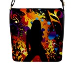 Clap Girl Flap Closure Messenger Bag (L)
