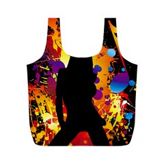 Clap Girl Full Print Recycle Bag (M) from ArtsNow.com Back