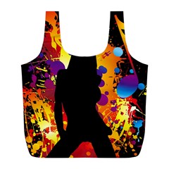 Clap Girl Full Print Recycle Bag (L) from ArtsNow.com Front
