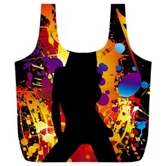 Clap Girl Full Print Recycle Bag (XL) from ArtsNow.com Back