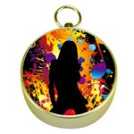 Clap Girl Gold Compass