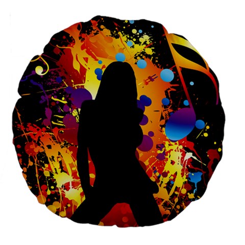 Clap Girl Large 18  Premium Flano Round Cushion  from ArtsNow.com Front