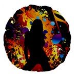 Clap Girl Large 18  Premium Flano Round Cushion 