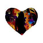 Clap Girl Standard 16  Premium Flano Heart Shape Cushion 