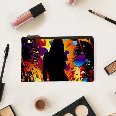 Clap Girl Cosmetic Bag (XS) from ArtsNow.com Front