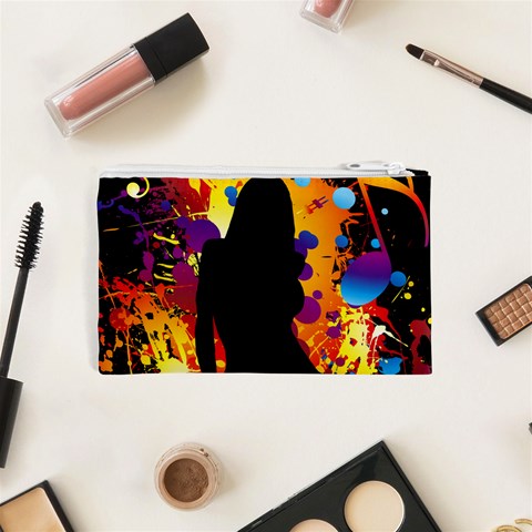 Clap Girl Cosmetic Bag (XS) from ArtsNow.com Back