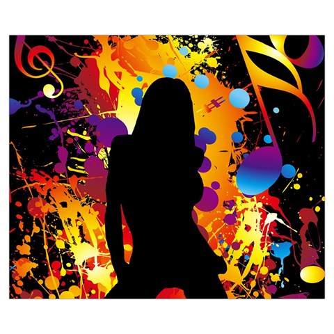 Clap Girl Medium Zipper Tote Bag from ArtsNow.com Front