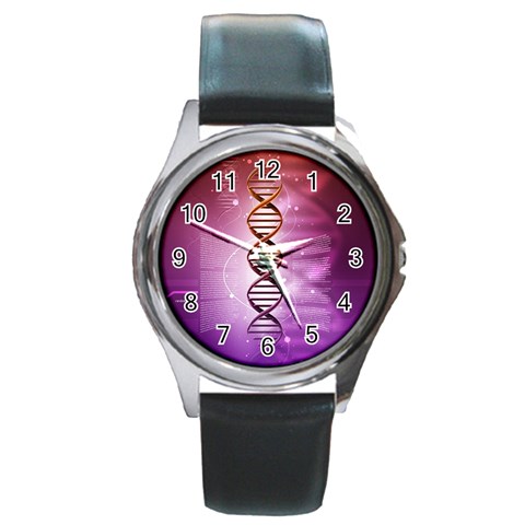 Dna Round Metal Watch from ArtsNow.com Front