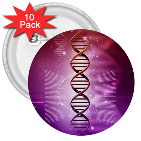 Dna 3  Button (10 pack) from ArtsNow.com Front