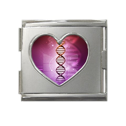 Dna Mega Link Heart Italian Charm (18mm) from ArtsNow.com Front