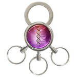 Dna 3-Ring Key Chain