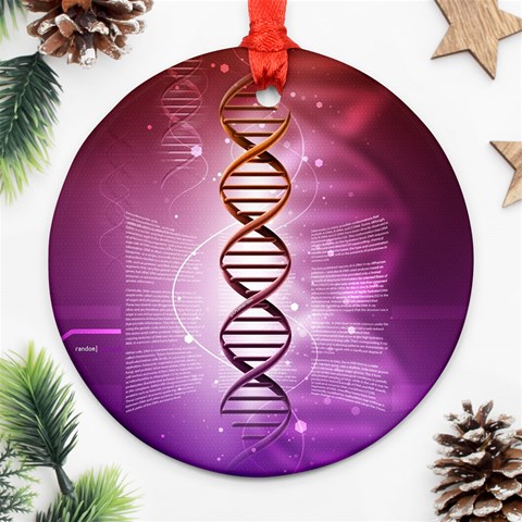 Dna Round Ornament (Two Sides) from ArtsNow.com Front