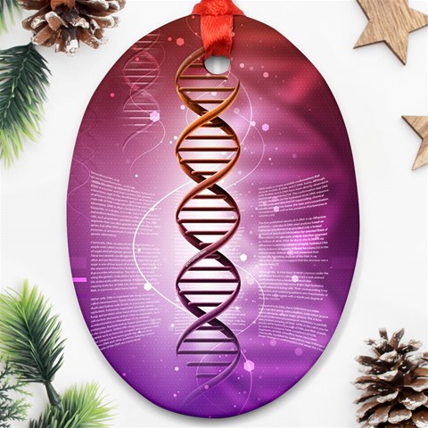 Dna Oval Ornament (Two Sides) from ArtsNow.com Front