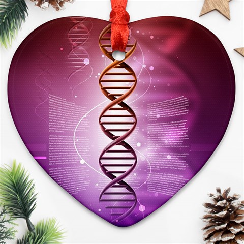 Dna Heart Ornament (Two Sides) from ArtsNow.com Front