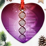 Dna Heart Ornament (Two Sides)