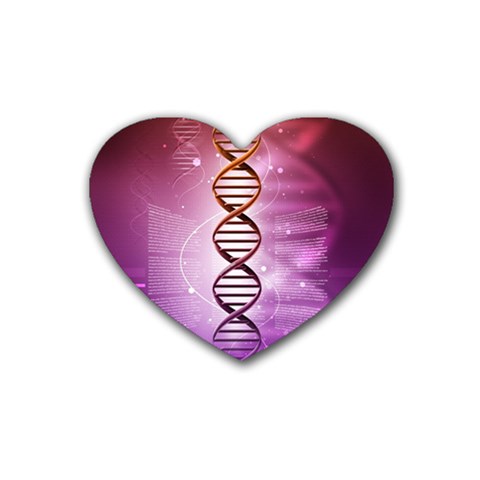 Dna Rubber Coaster (Heart) from ArtsNow.com Front