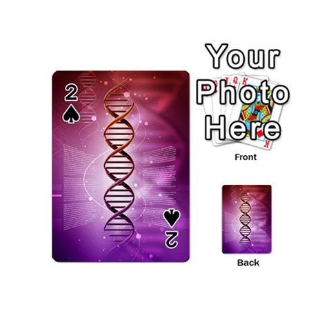 Dna Playing Cards 54 (Mini) from ArtsNow.com Front - Spade2