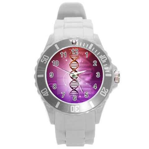 Dna Round Plastic Sport Watch (L) from ArtsNow.com Front