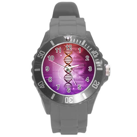 Dna Round Plastic Sport Watch (L) from ArtsNow.com Front