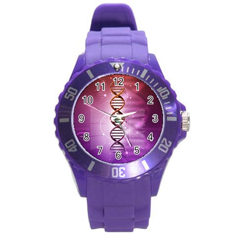 Dna Round Plastic Sport Watch (L) from ArtsNow.com Front