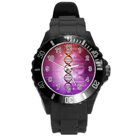 Dna Round Plastic Sport Watch (L) from ArtsNow.com Front