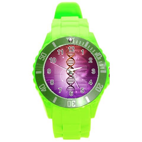 Dna Round Plastic Sport Watch (L) from ArtsNow.com Front