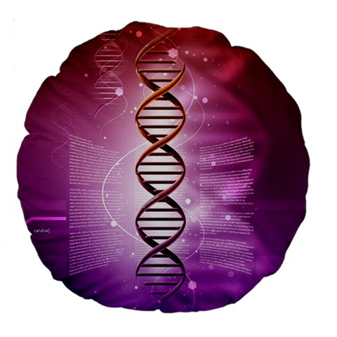 Dna Large 18  Premium Round Cushion  from ArtsNow.com Front