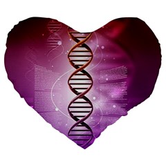 Dna Large 19  Premium Heart Shape Cushion from ArtsNow.com Front