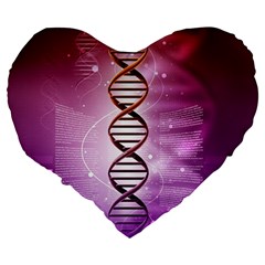 Dna Large 19  Premium Heart Shape Cushion from ArtsNow.com Back