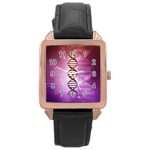 Dna Rose Gold Leather Watch  from ArtsNow.com Front