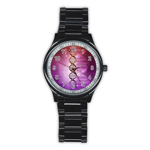 Dna Stainless Steel Round Watch from ArtsNow.com Front