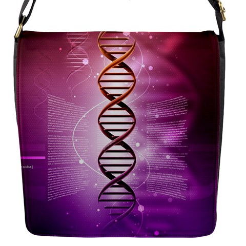 Dna Flap Closure Messenger Bag (S) from ArtsNow.com Front