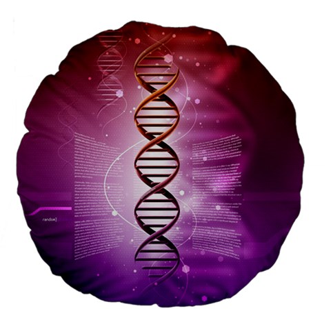 Dna Large 18  Premium Flano Round Cushion  from ArtsNow.com Front