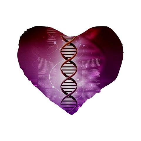 Dna Standard 16  Premium Flano Heart Shape Cushion  from ArtsNow.com Front