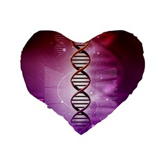 Dna Standard 16  Premium Flano Heart Shape Cushion  from ArtsNow.com Back