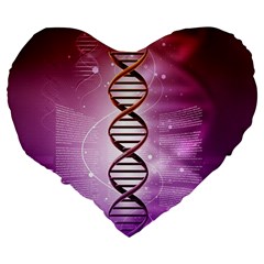 Dna Large 19  Premium Flano Heart Shape Cushion from ArtsNow.com Back