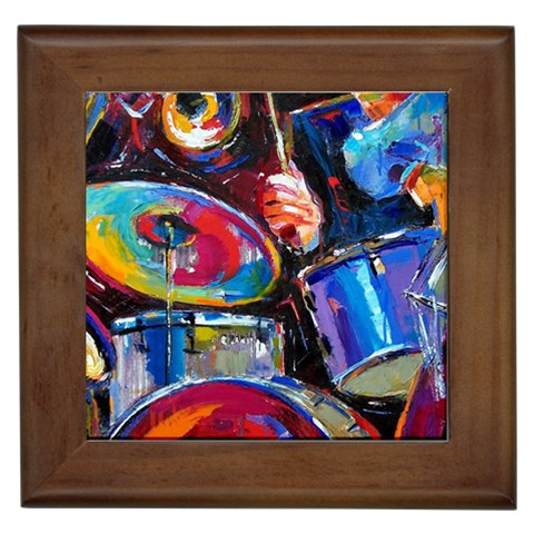 Dram Abstrak Framed Tile from ArtsNow.com Front