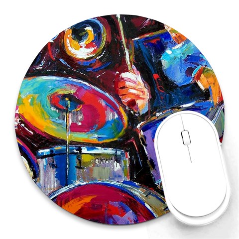 Dram Abstrak Round Mousepad from ArtsNow.com Front