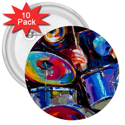 Dram Abstrak 3  Button (10 pack) from ArtsNow.com Front