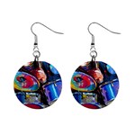 Dram Abstrak 1  Button Earrings