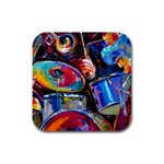 Dram Abstrak Rubber Square Coaster (4 pack)