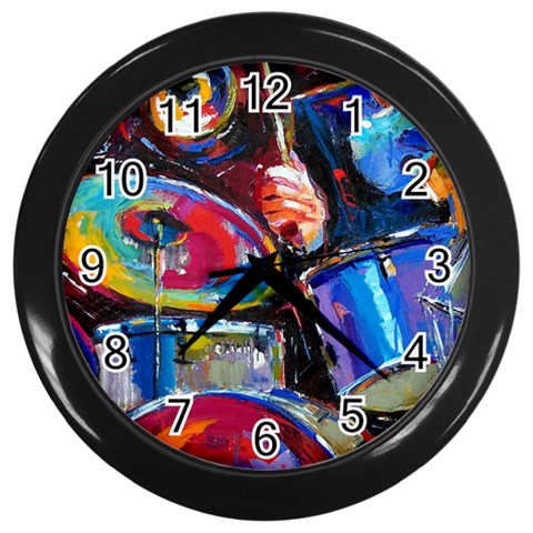 Dram Abstrak Wall Clock (Black) from ArtsNow.com Front