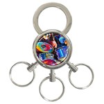 Dram Abstrak 3-Ring Key Chain