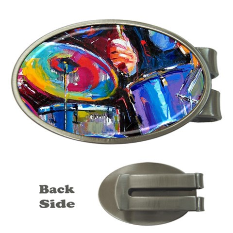 Dram Abstrak Money Clip (Oval) from ArtsNow.com Front