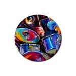 Dram Abstrak Rubber Round Coaster (4 pack)