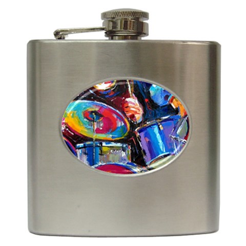 Dram Abstrak Hip Flask (6 oz) from ArtsNow.com Front