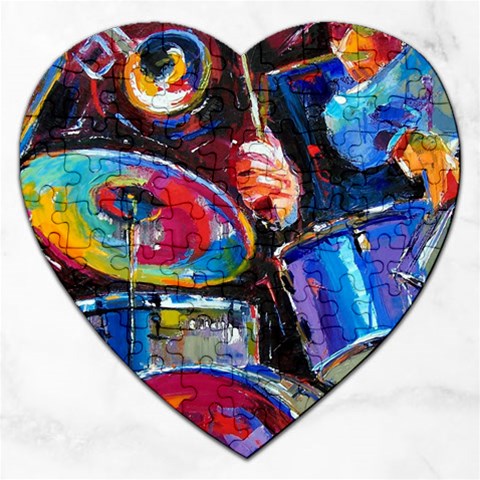 Dram Abstrak Jigsaw Puzzle (Heart) from ArtsNow.com Front