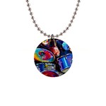 Dram Abstrak 1  Button Necklace